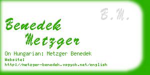 benedek metzger business card